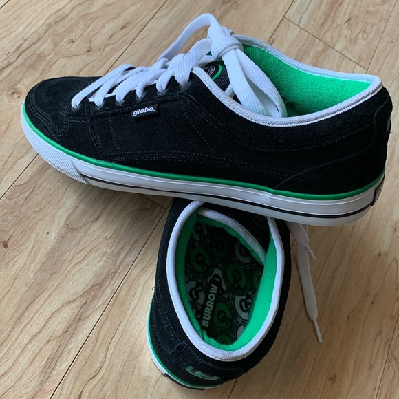 Globe Taj Burrow Black and Green Skate Sneakers - Picture 9 of 13